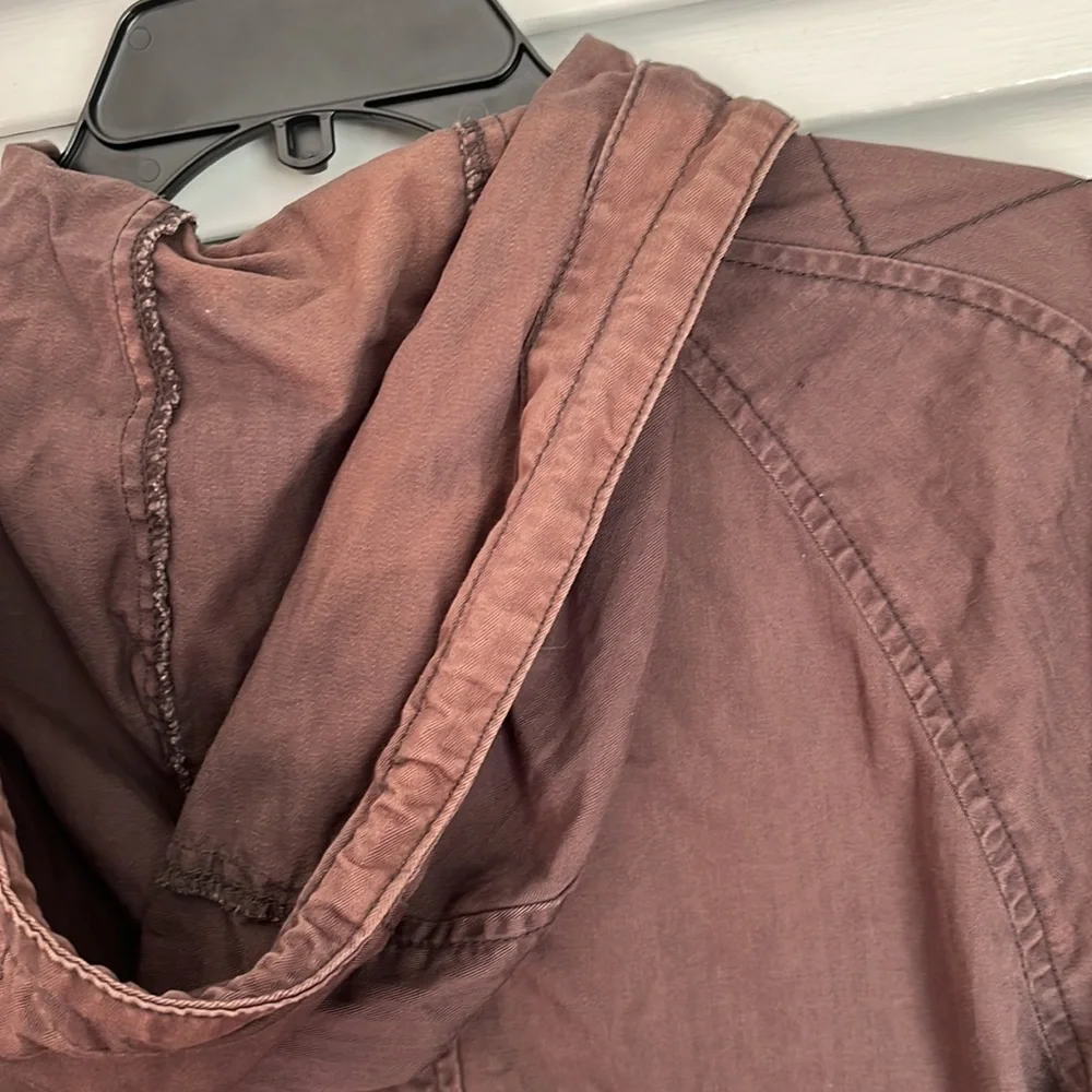 Hei Hei by Anthropologie Faroe Anorak crochet lace trimmed military jacket